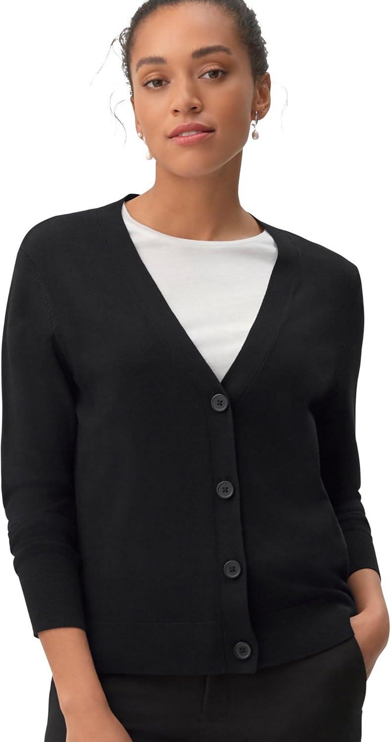 image:imageellos Plus Size Lightweight Fine Knit Relaxed VNeck Boxy CardiganPale Blue