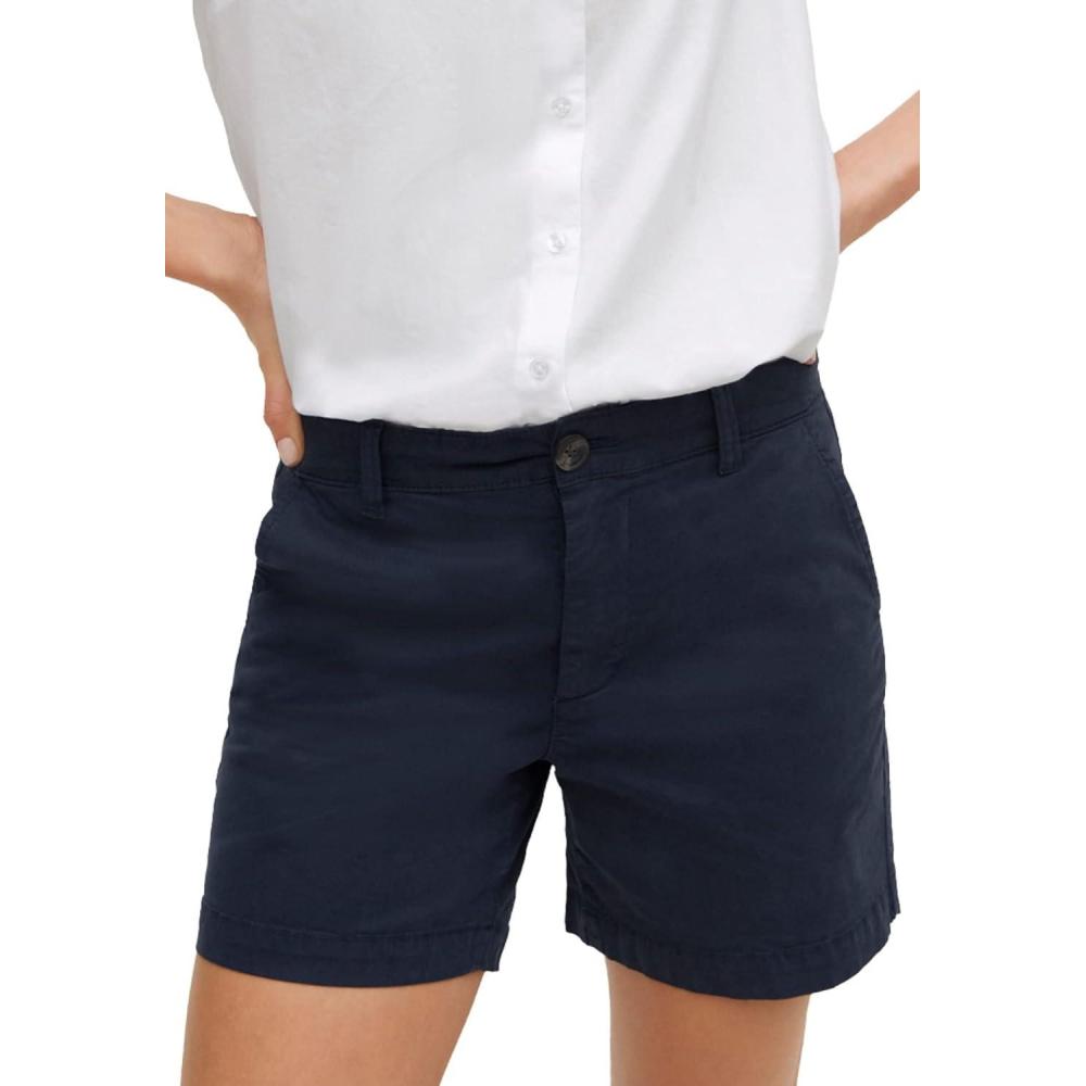 image:imageellos Plus Size MidRise Stretch Cotton 2Pocket Chino ShortsNavy