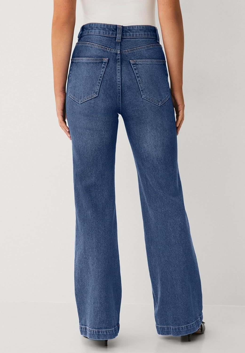 image:imageellos Plus Size HighRise Stretch Flare Leg JeansMedium Stonewash