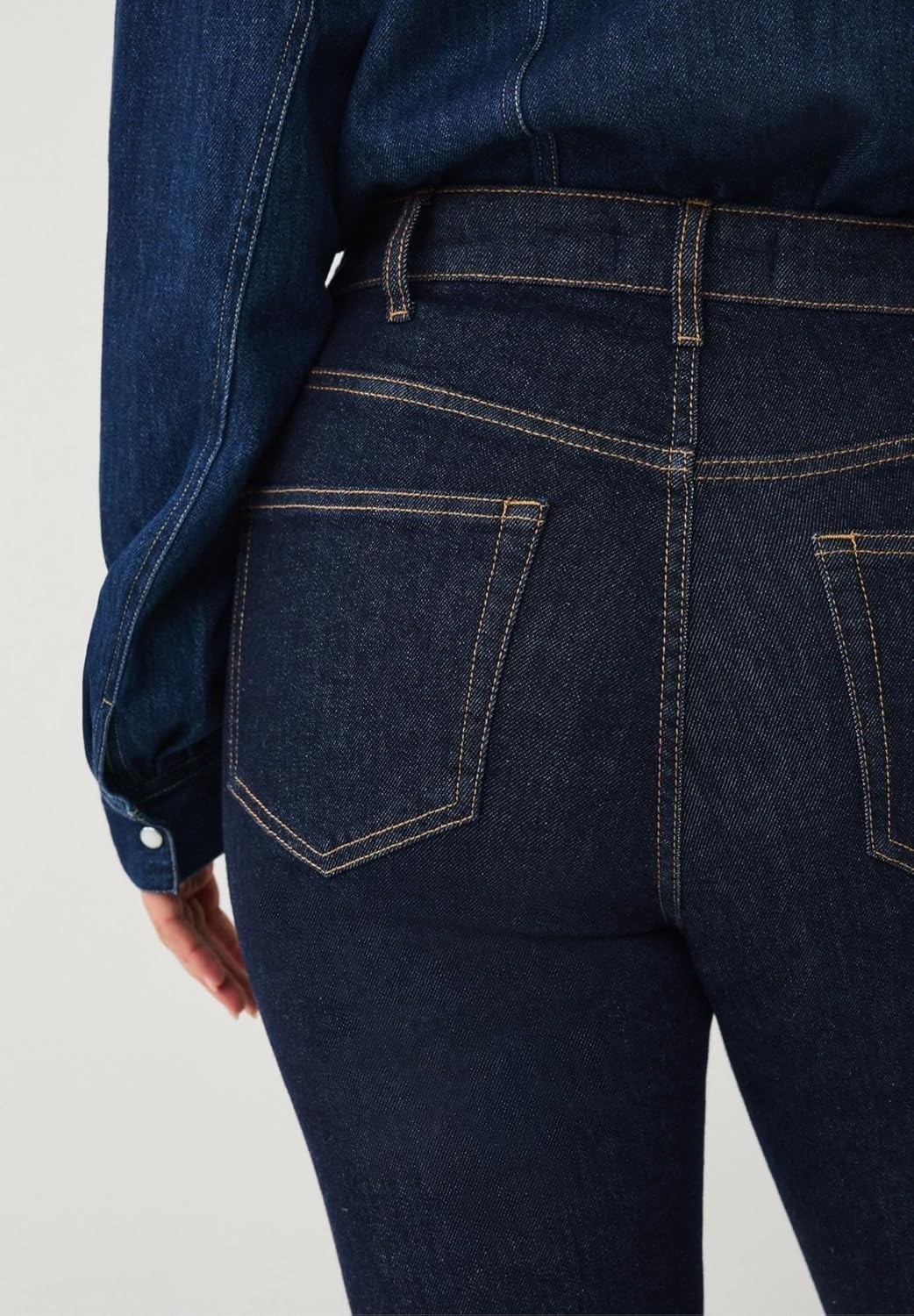 image:imageellos Plus Size Straight Leg Stretch JeansDark Wash