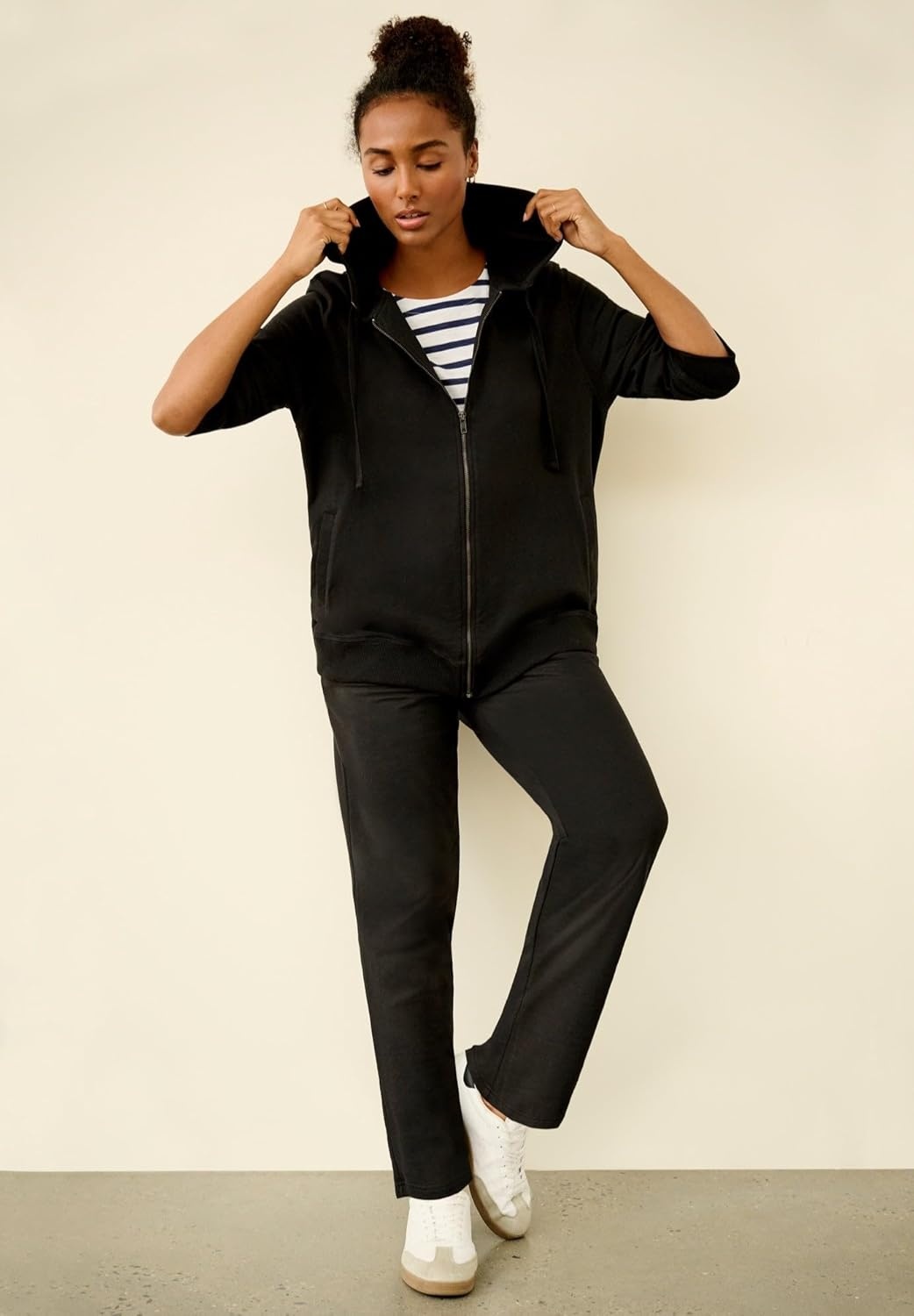 image:imageellos Plus Size Studio French Terry Straight Leg SweatpantsBlack