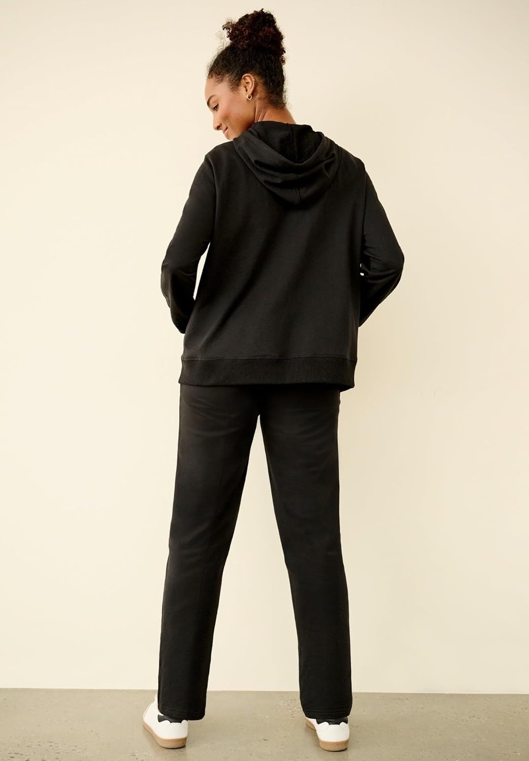 image:imageellos Plus Size Studio French Terry Straight Leg SweatpantsBlack