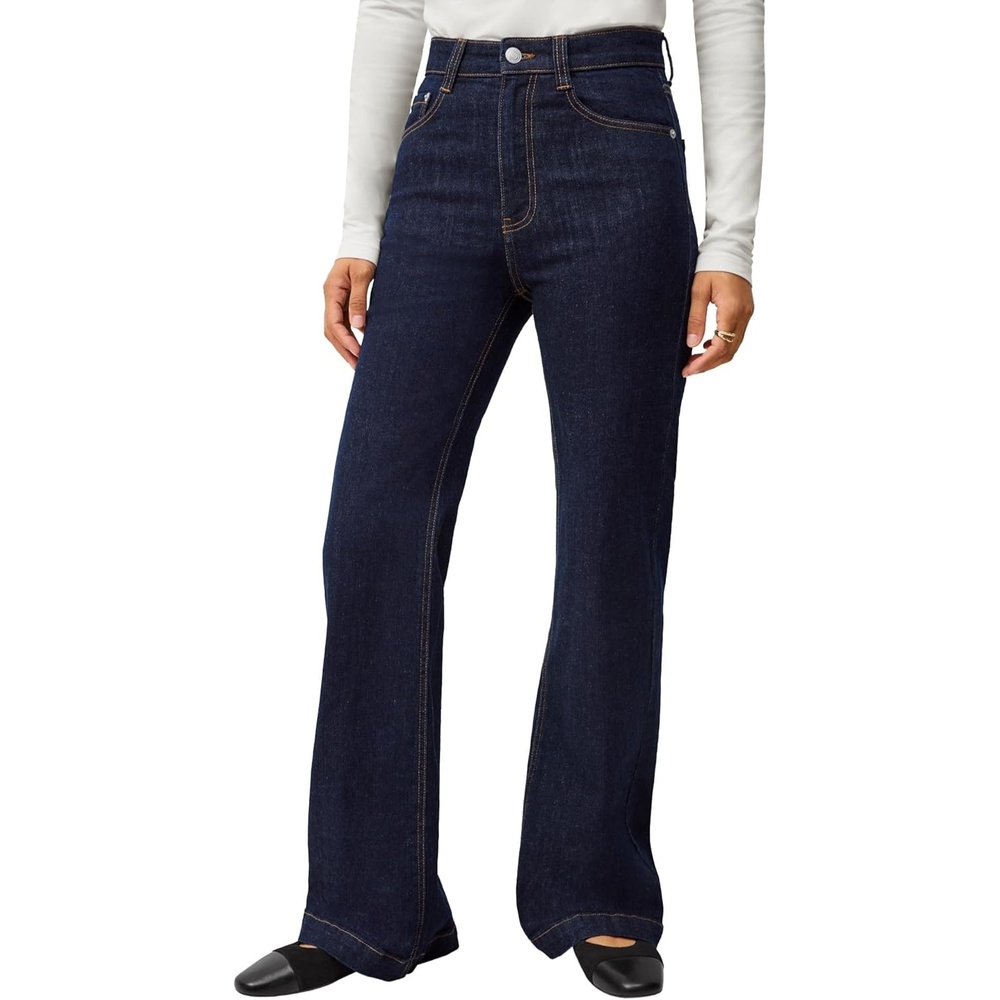 image:imageellos Plus Size HighRise Stretch Flare Leg JeansDark Wash