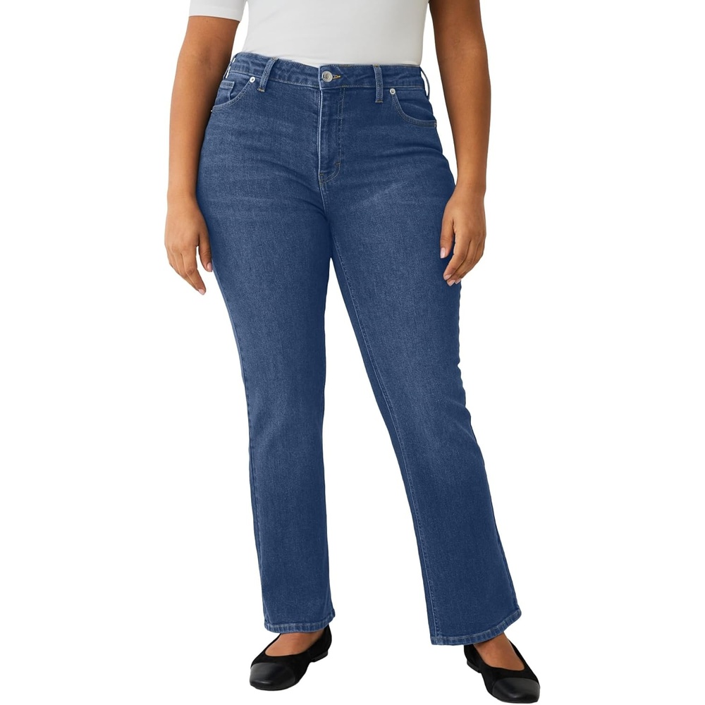 image:imageellos Plus Size MidRise Stretch Bootcut JeansMedium Stonewash